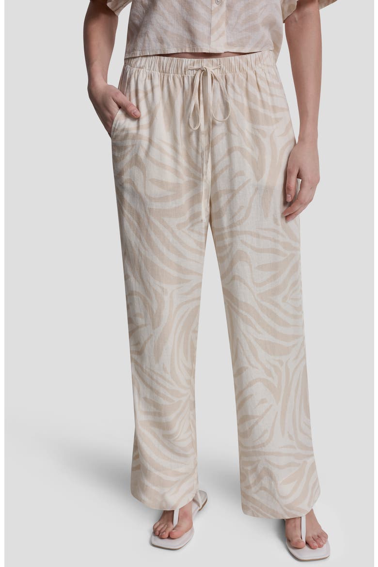 Relaxed Pants, Main, color, ZEBRA EGGNOG COMBO