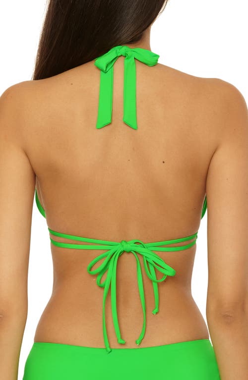 Becca Color Code Triangle Bikini Top In Green