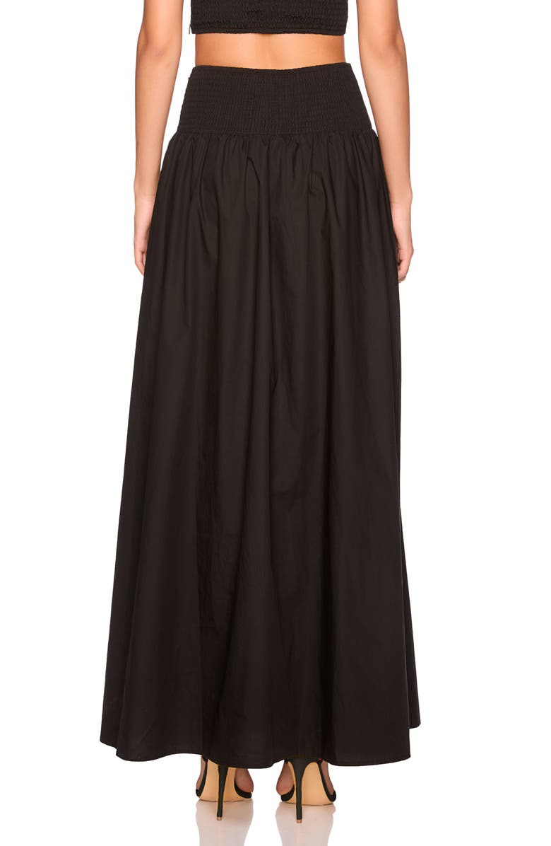 Susana Monaco Drop Waist Cotton Poplin Maxi Skirt, Alternate, color, 