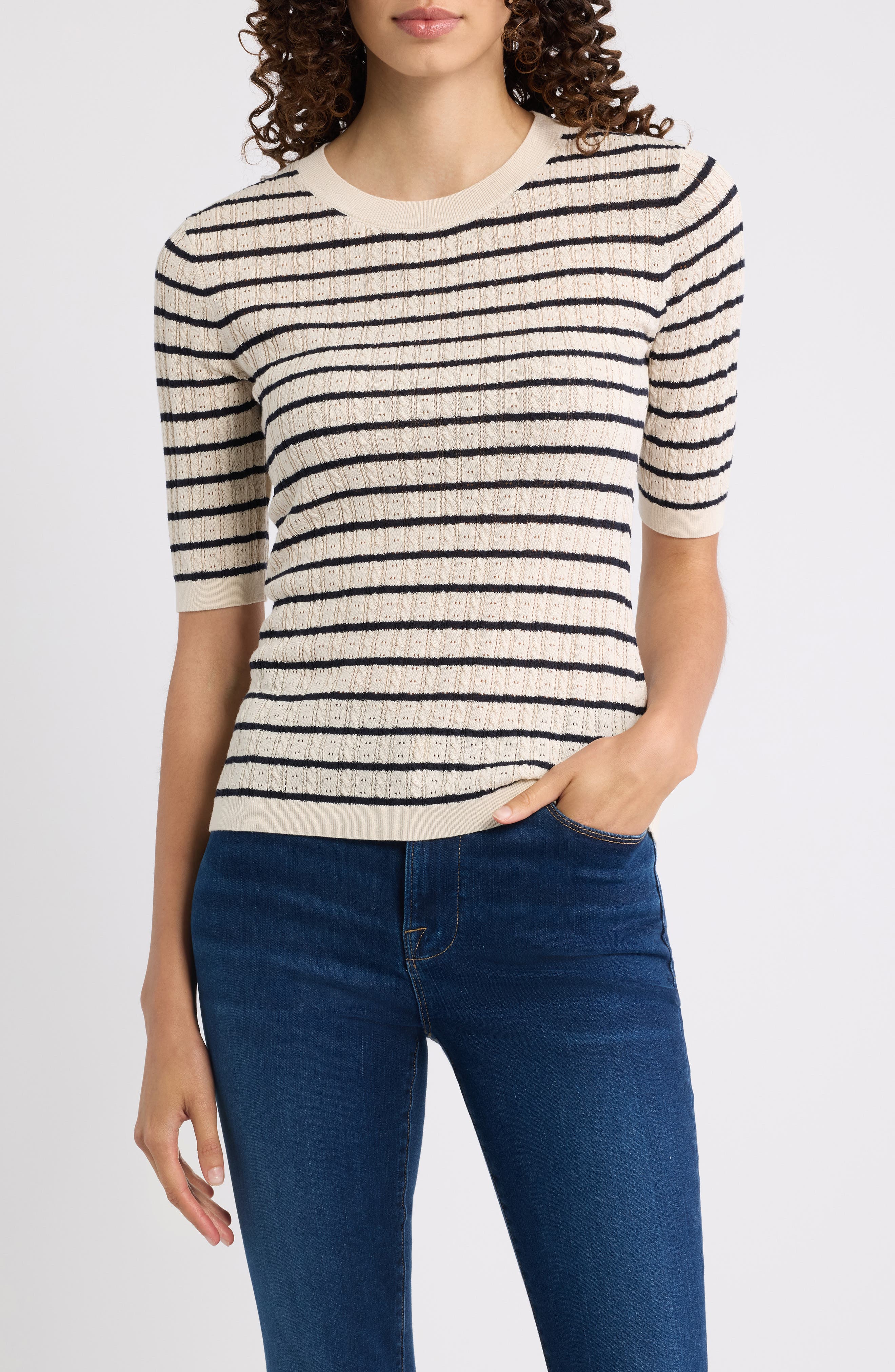 selected CREAM STRIPE