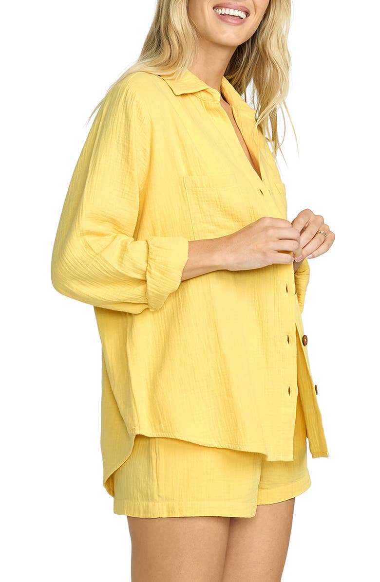 Billabong Swell Gauze Button-Up Shirt, Alternate, color, Fresh Squeezed