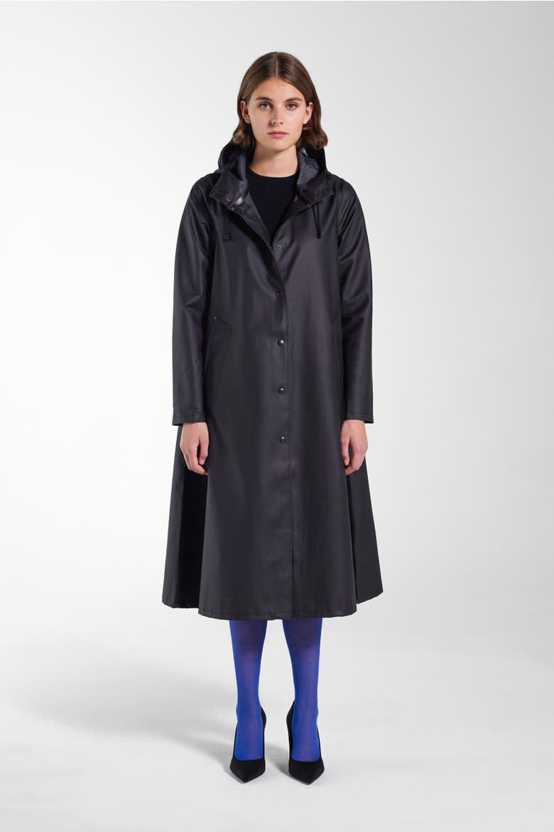 Mosebacke Long Raincoat, Main, color, Black