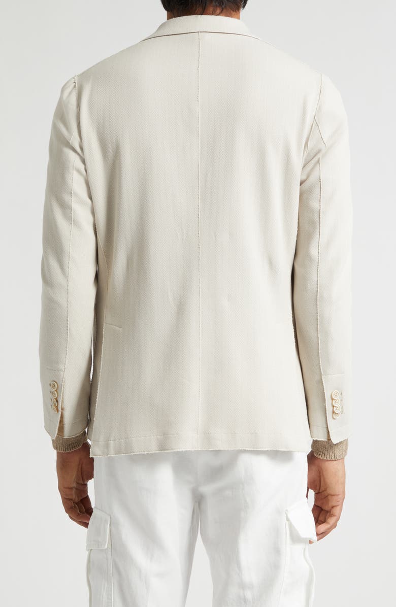 Eleventy Cotton Blend Herringbone Knit Sport Coat, Alternate, color, 02 Sand