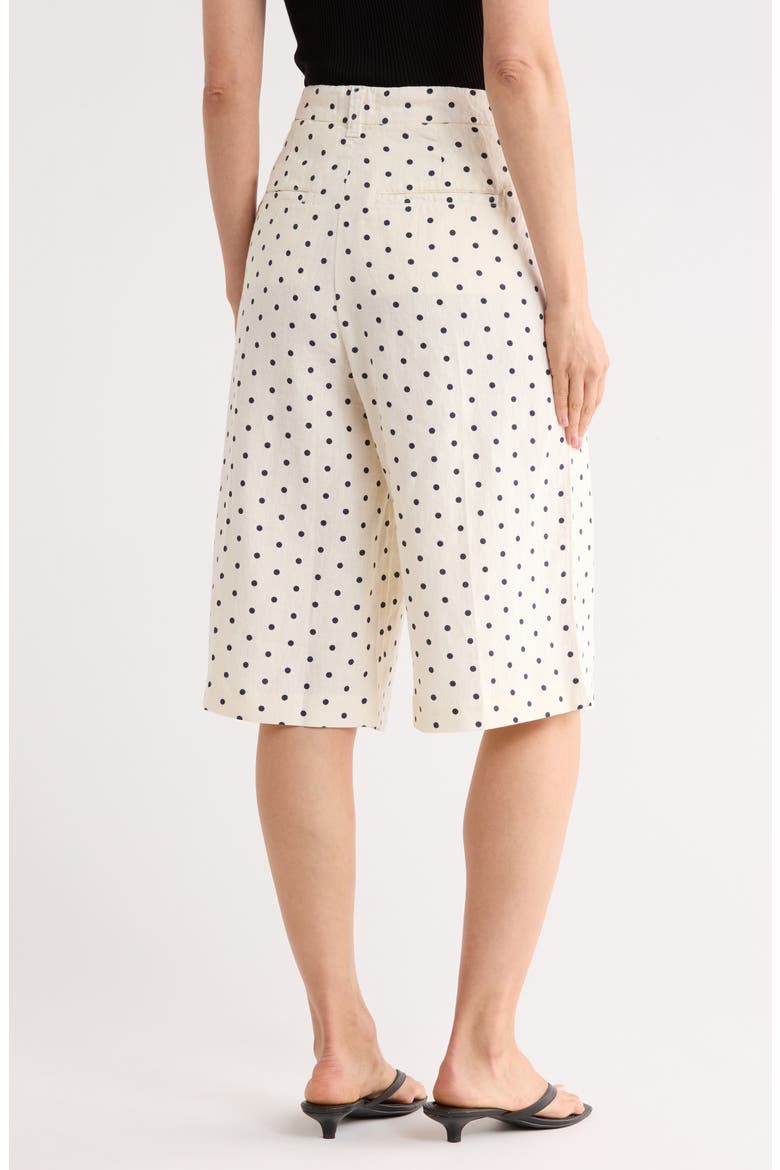 Hepburn Linen Shorts, Alternate, color, POLKA DOTS