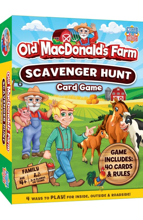 Old MacDonald Scavenger Hunt Card Game