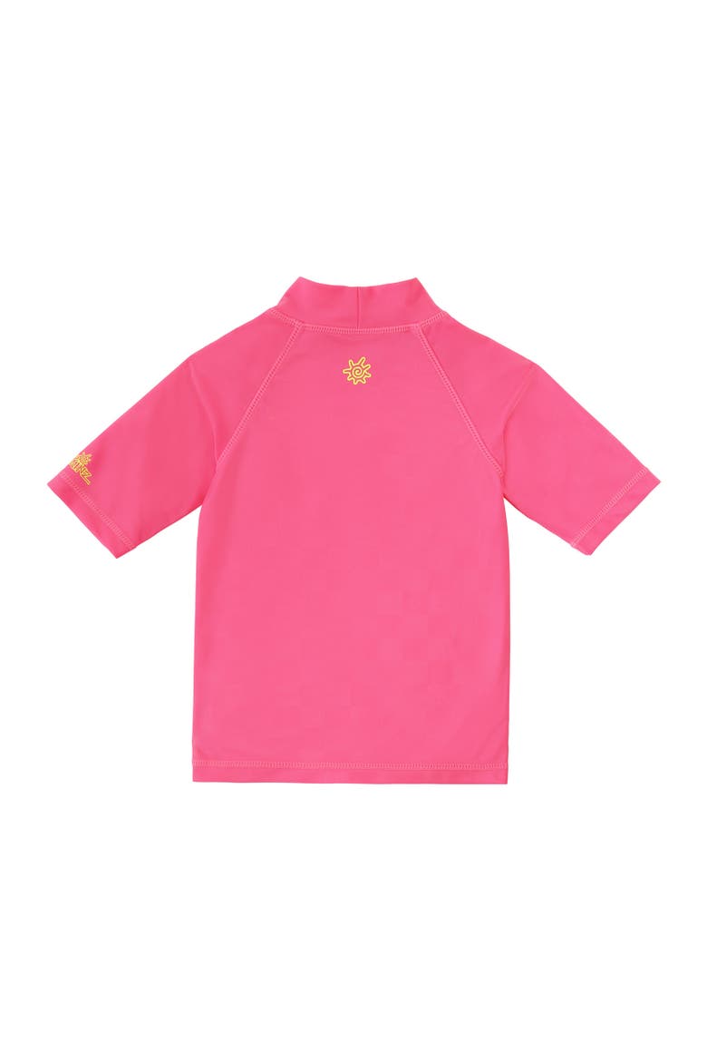 Short Sleeve Sun & Swim Shirt, Alternate, color, Neon Checkers