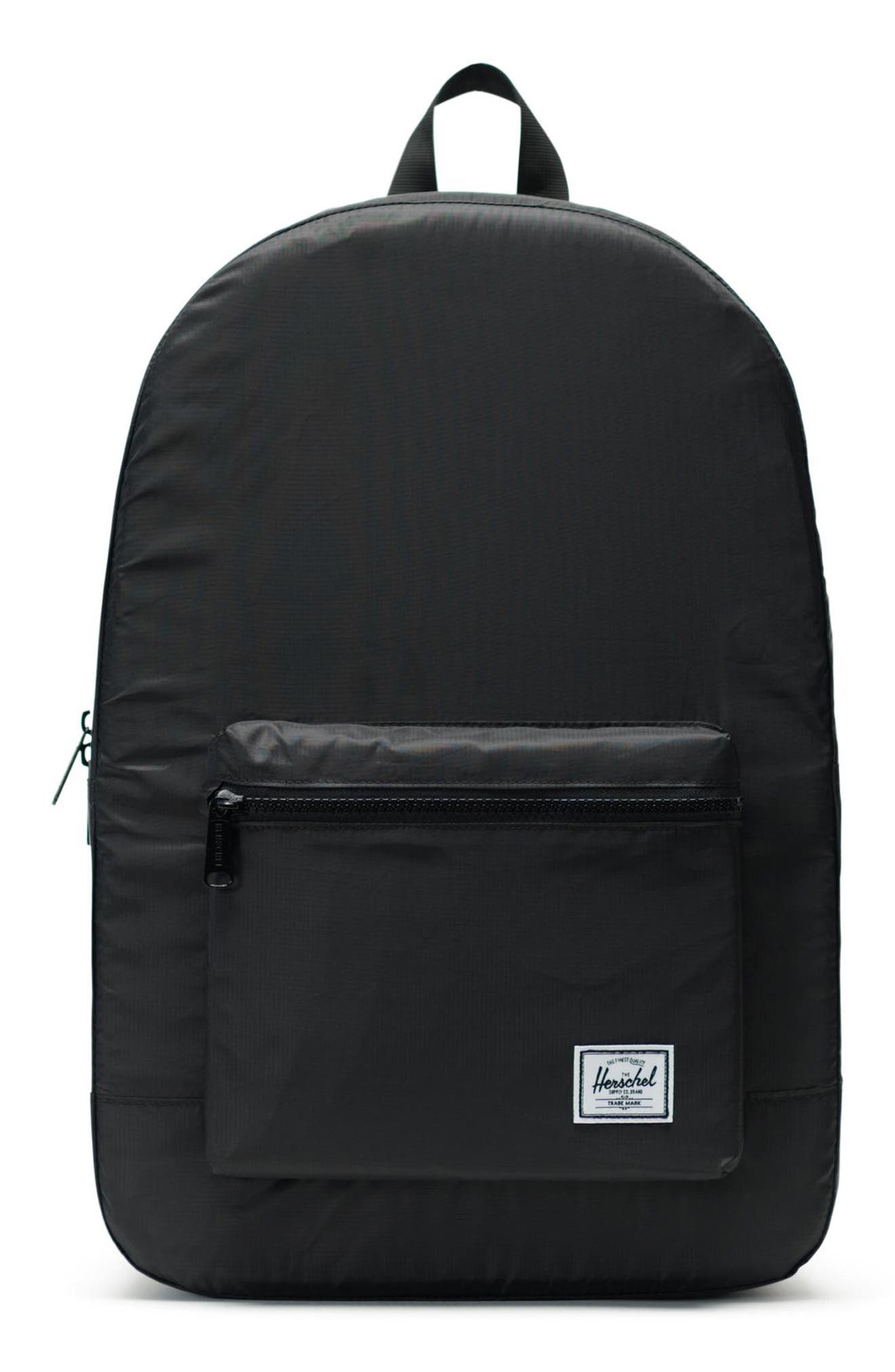 Packable Daypack, Main, color, BLACK