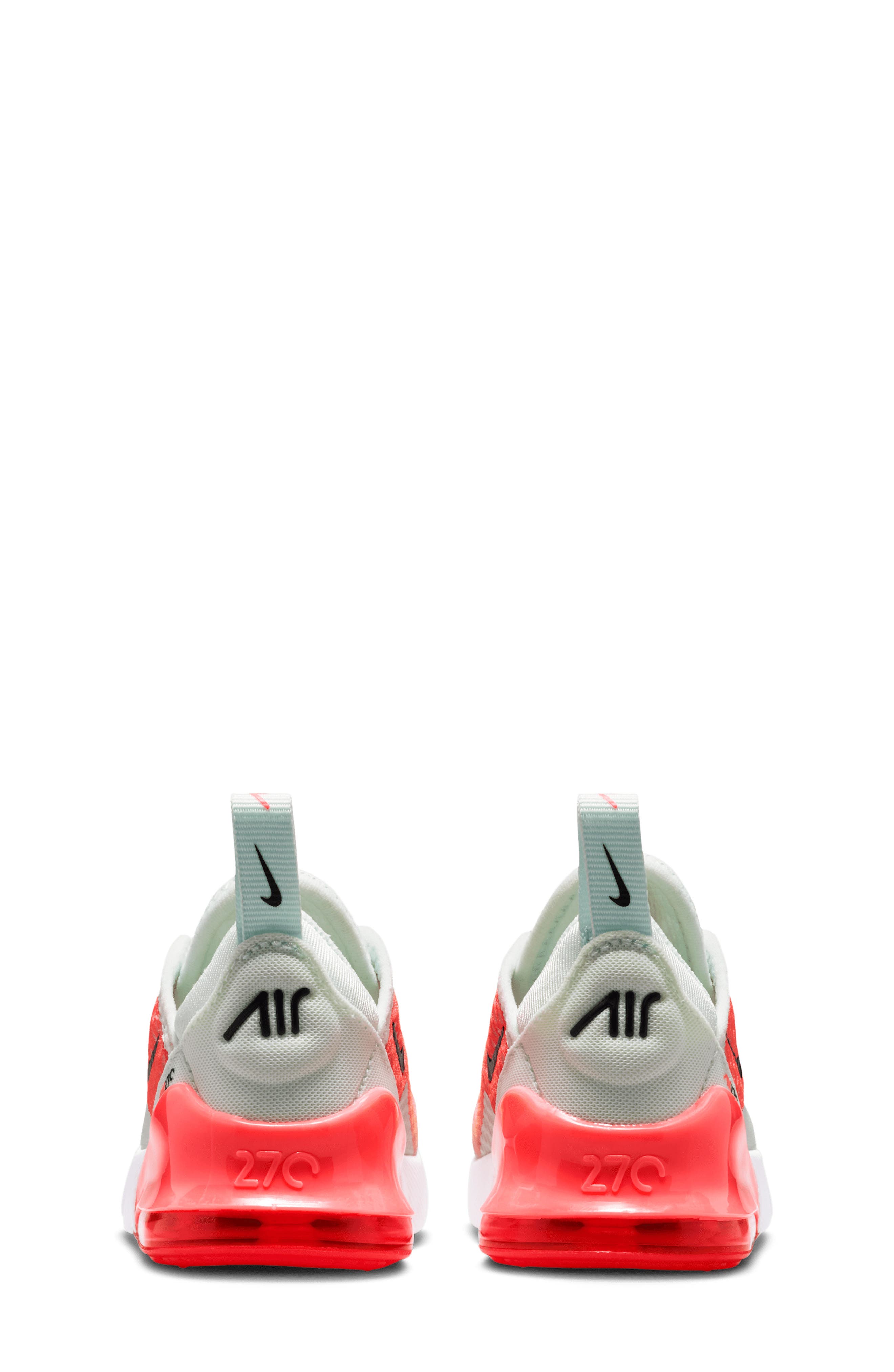 Nike Kids' Air Max 270 Sneaker, Alternate, color, Barely Green/ Hot Lava/ Black