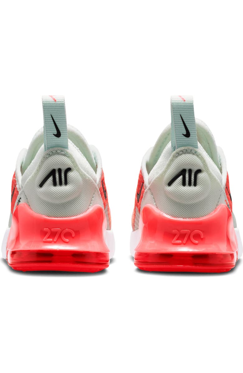 Nike Kids' Air Max 270 Sneaker, Alternate, color, Barely Green/ Hot Lava/ Black