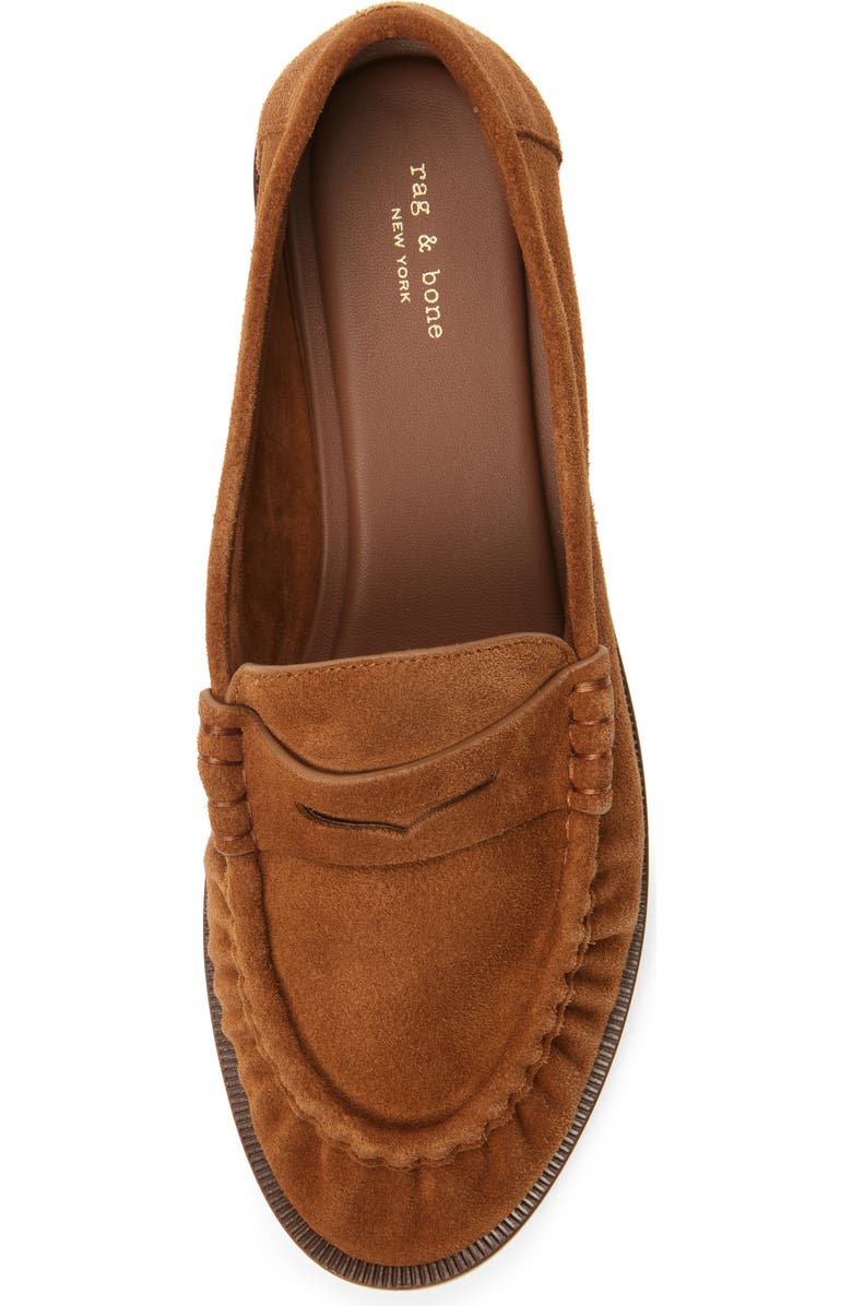rag & bone Lexi Penny Loafer, Alternate, color, Umber Suede