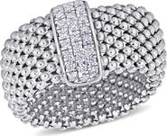 Julianna B. Cubic Zirconia Popcorn Design Flexible Ring