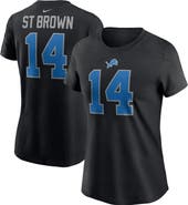 Nike Women's Nike Amon-Ra St. Brown Black Detroit Lions Player Name & Number T-Shirt