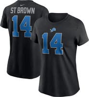 Nike Women's Nike Amon-Ra St. Brown Black Detroit Lions Player Name & Number T-Shirt