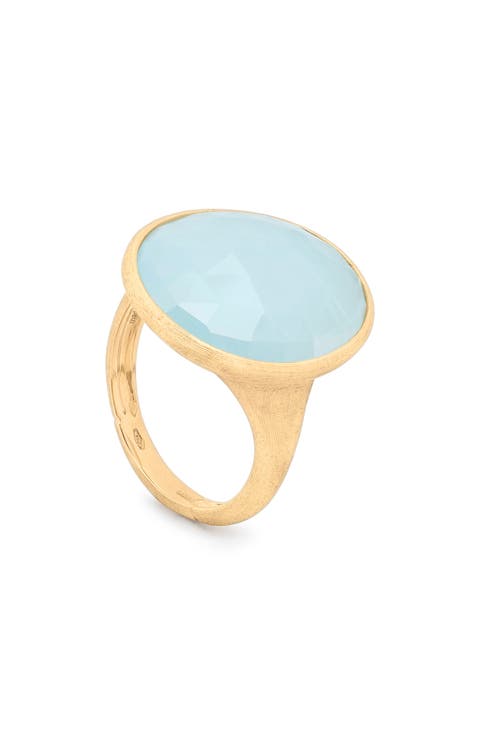 Lunaria Aquamarine Cocktail Ring