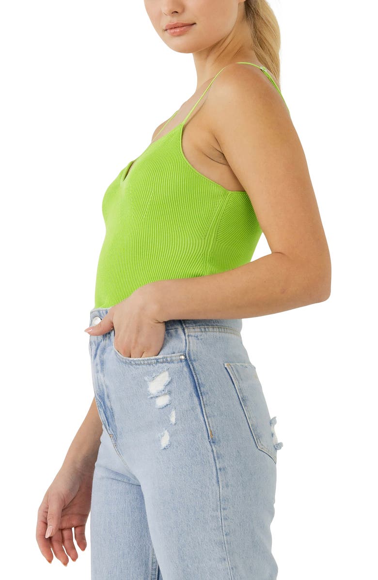 Grey Lab Rib Sweetheart Neck Camisole, Alternate, color, 