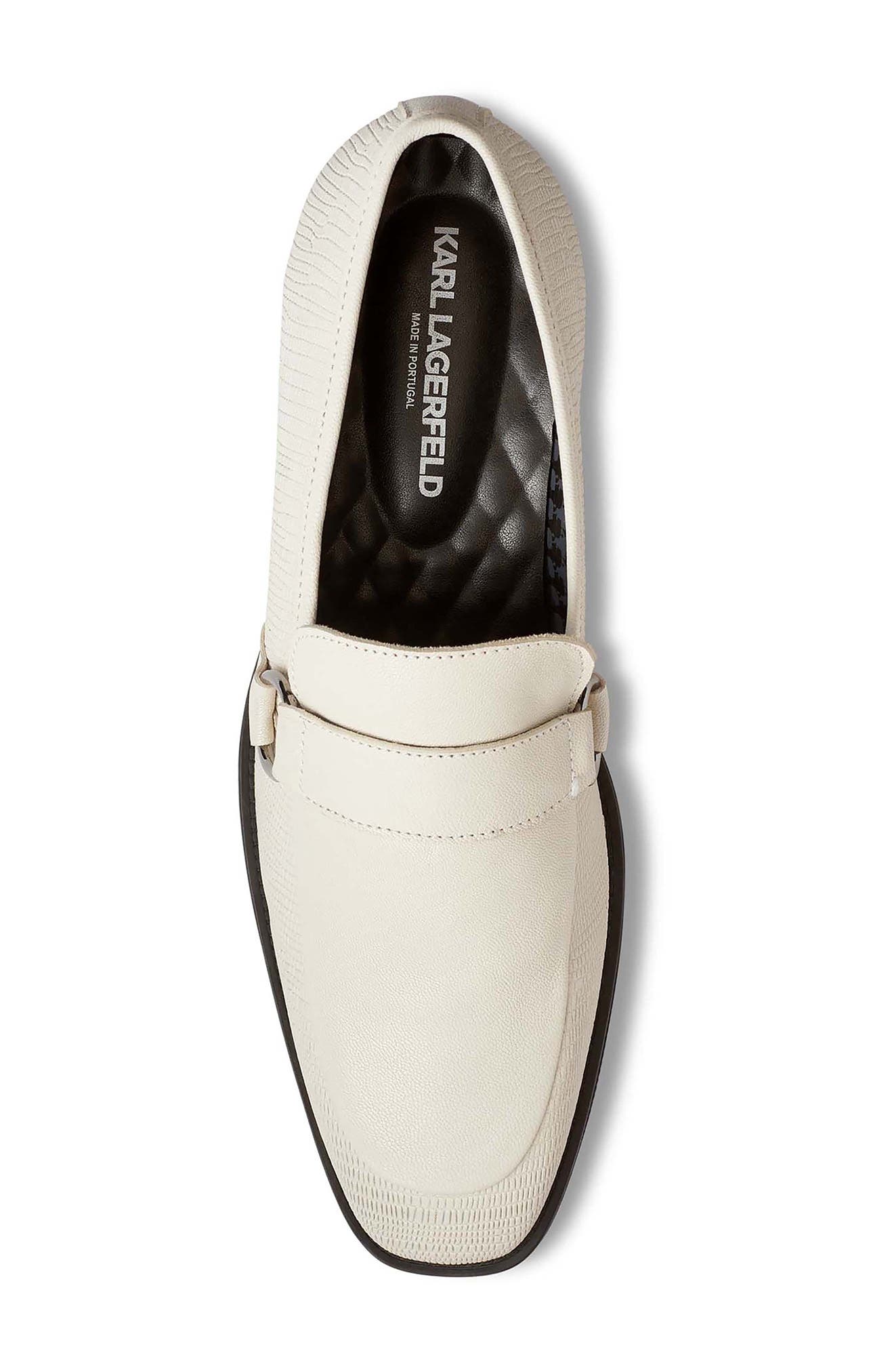 Embossed Leather Bit Loafer, Alternate, color, LIGHT GREY