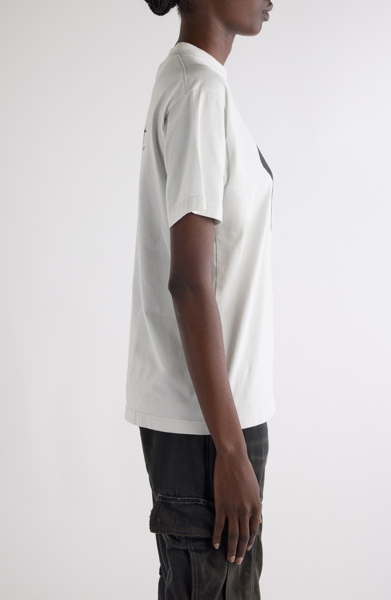 Balenciaga Fitted Knife Pump Graphic T-Shirt, Alternate, color, 9012 Dirty White