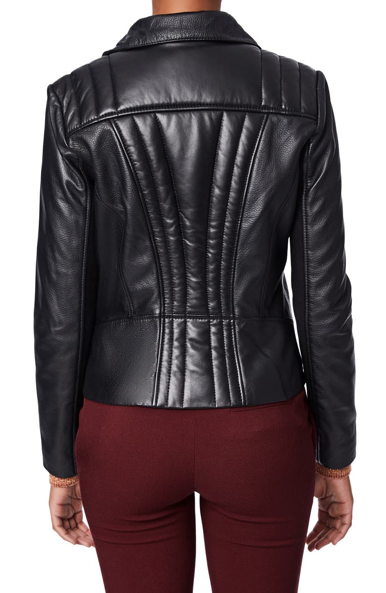 Bernardo Leather Moto Jacket, Alternate, color,