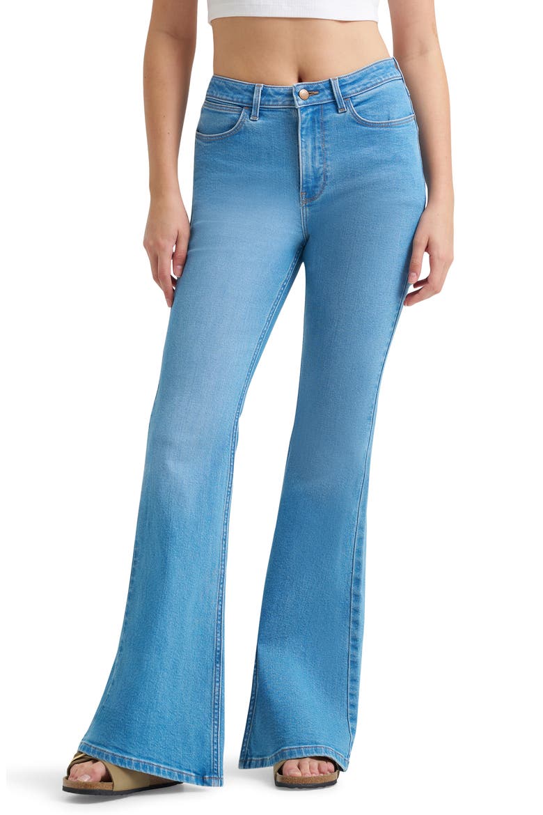 Western High Waist Flare Leg Jeans, Main, color, GEORGIA
