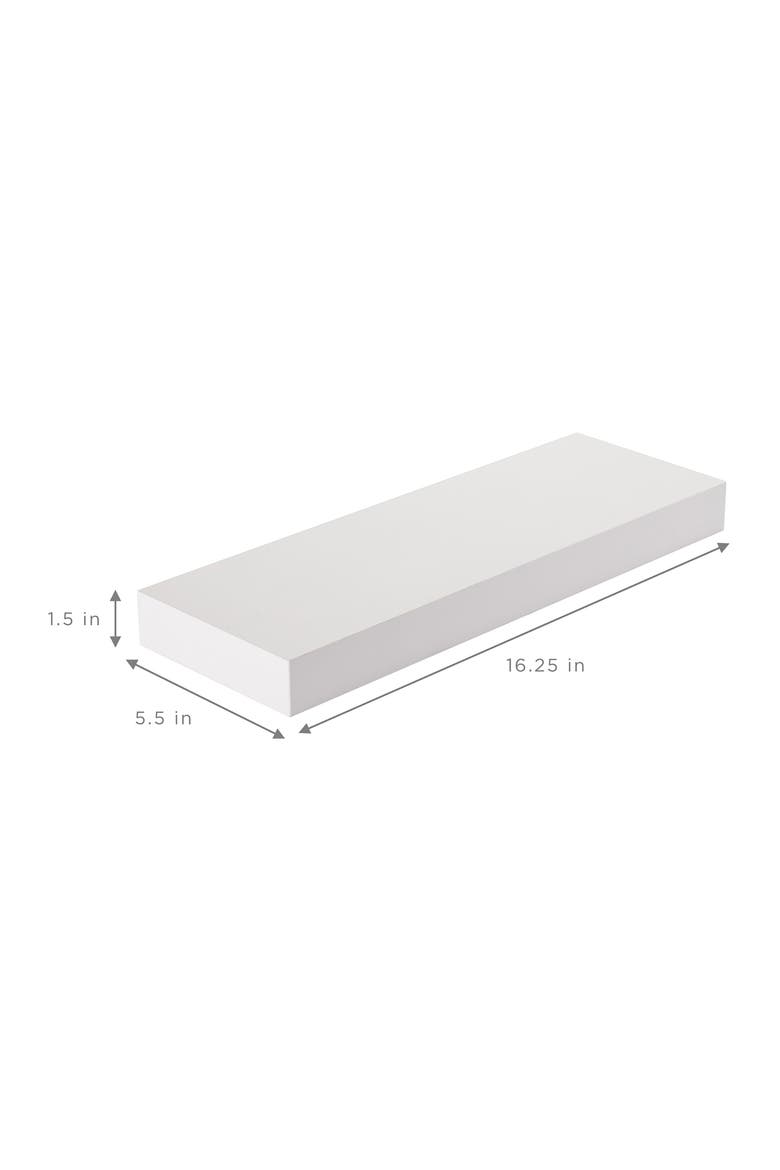 Set of 3 Floating Shelves, Alternate, color, WHITE