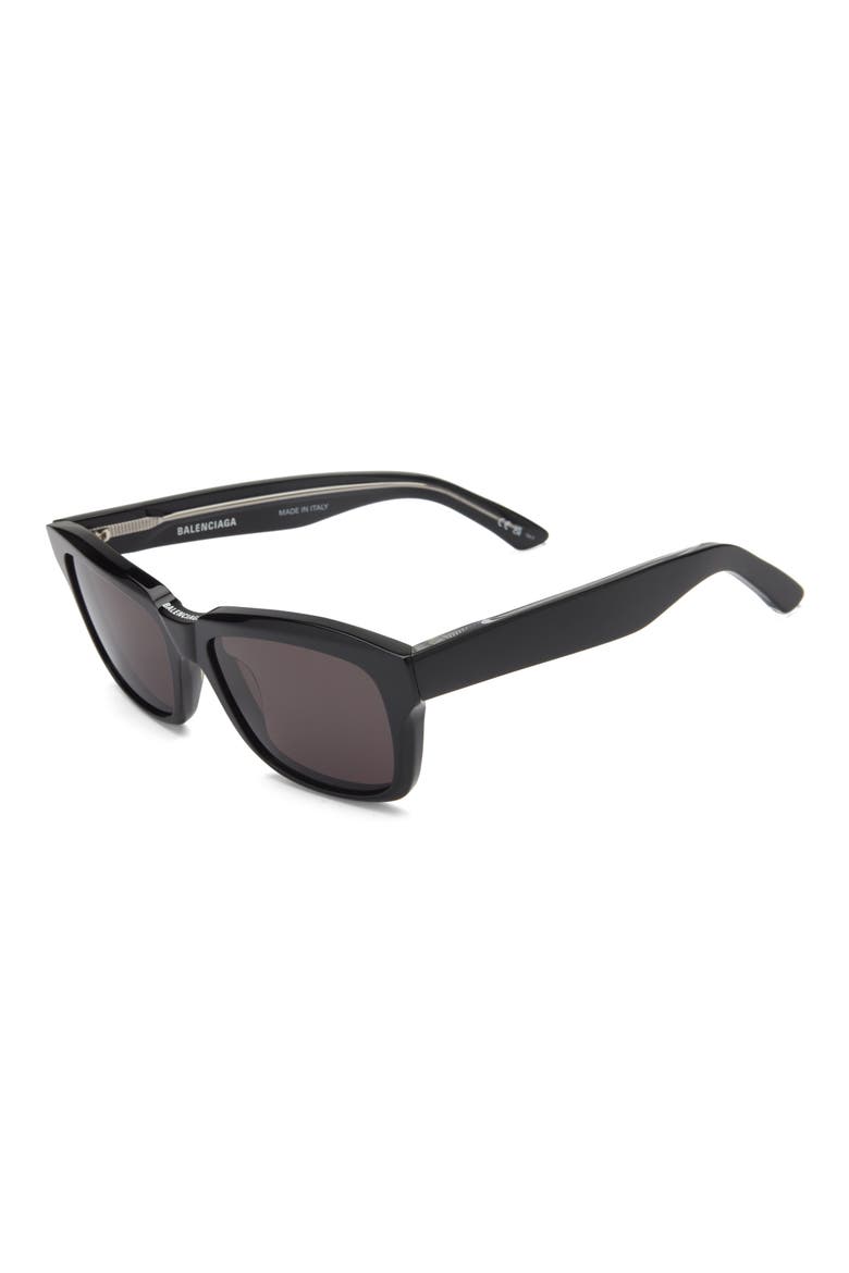 55mm Polarized Square Sunglasses, Main, color, BLACK BLACK GREY
