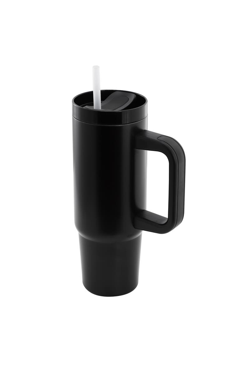29oz Stainless Steel Thermal Tumbler with Handle, Main, color, Black