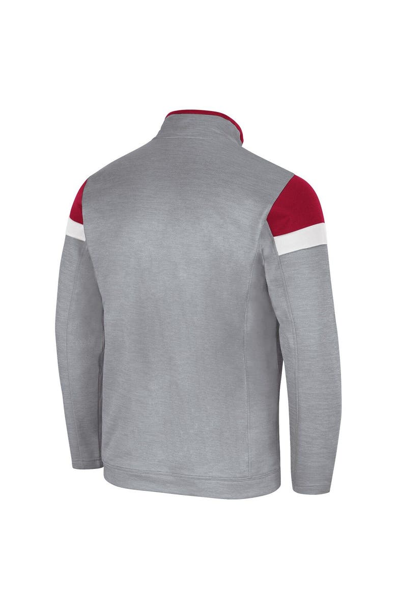 COLOSSEUM Men's Colosseum Gray Washington State Cougars Bingo Quarter-Zip Jacket, Alternate, color, 