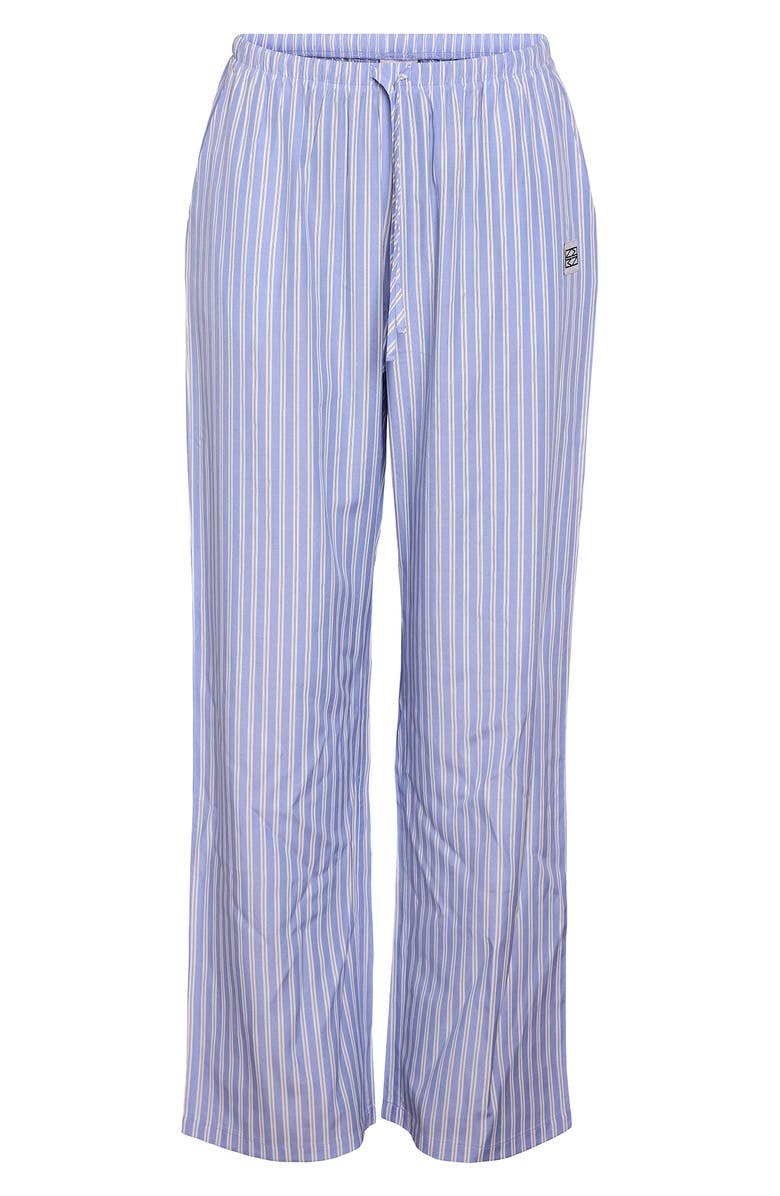 Noisy may Frida Stripe Woven Pants, Alternate, color, Sky Blue Stripes White