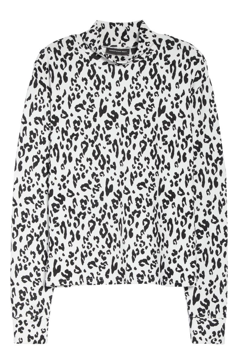 Something Navy Mock Neck Sweatshirt, Alternate, color,