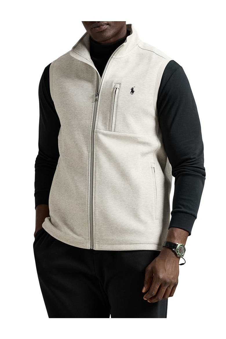 Big & Tall Double-Knit Tech Vest, Main, color, LT SPORT HEATHER