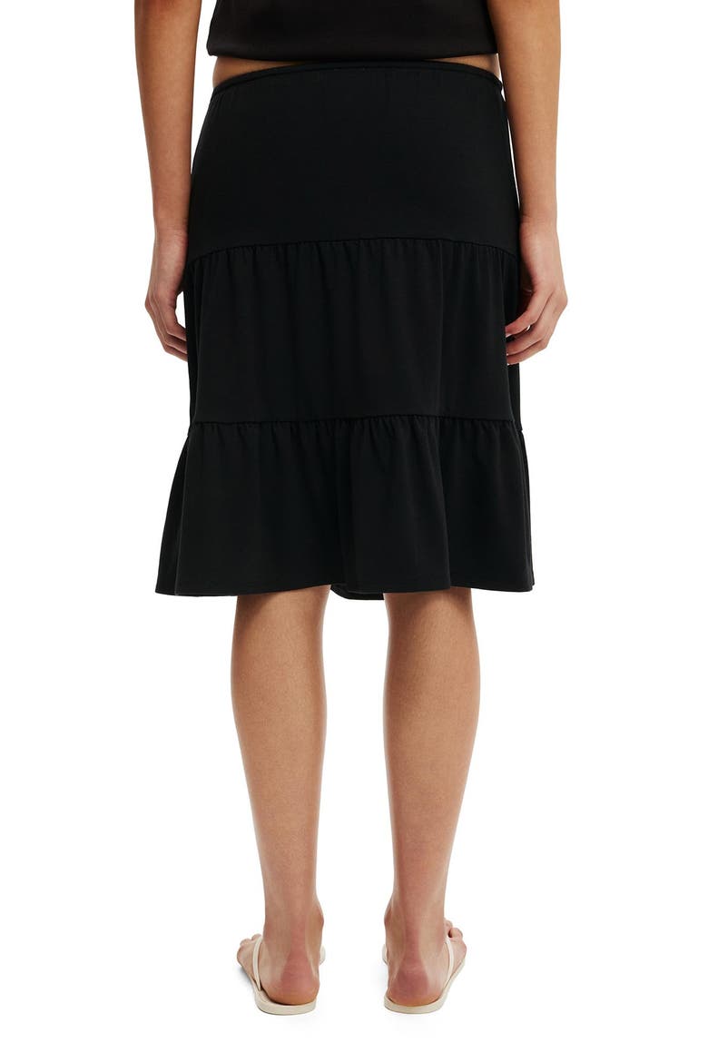 Women's Maple Tiered Midi Skirt, Alternate, color, Black