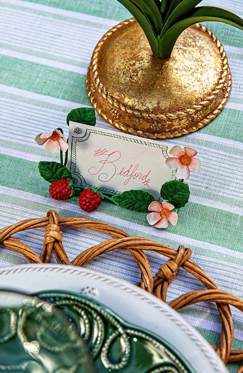 Juliska Meadow Raspberry Set of 4 Card Holders, Alternate, color, Multi