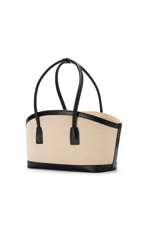 TAVO Canvas Tote with Leather Trim