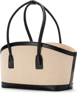 JURGI TAVO Canvas Tote with Leather Trim