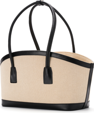 JURGI TAVO Canvas Tote with Leather Trim