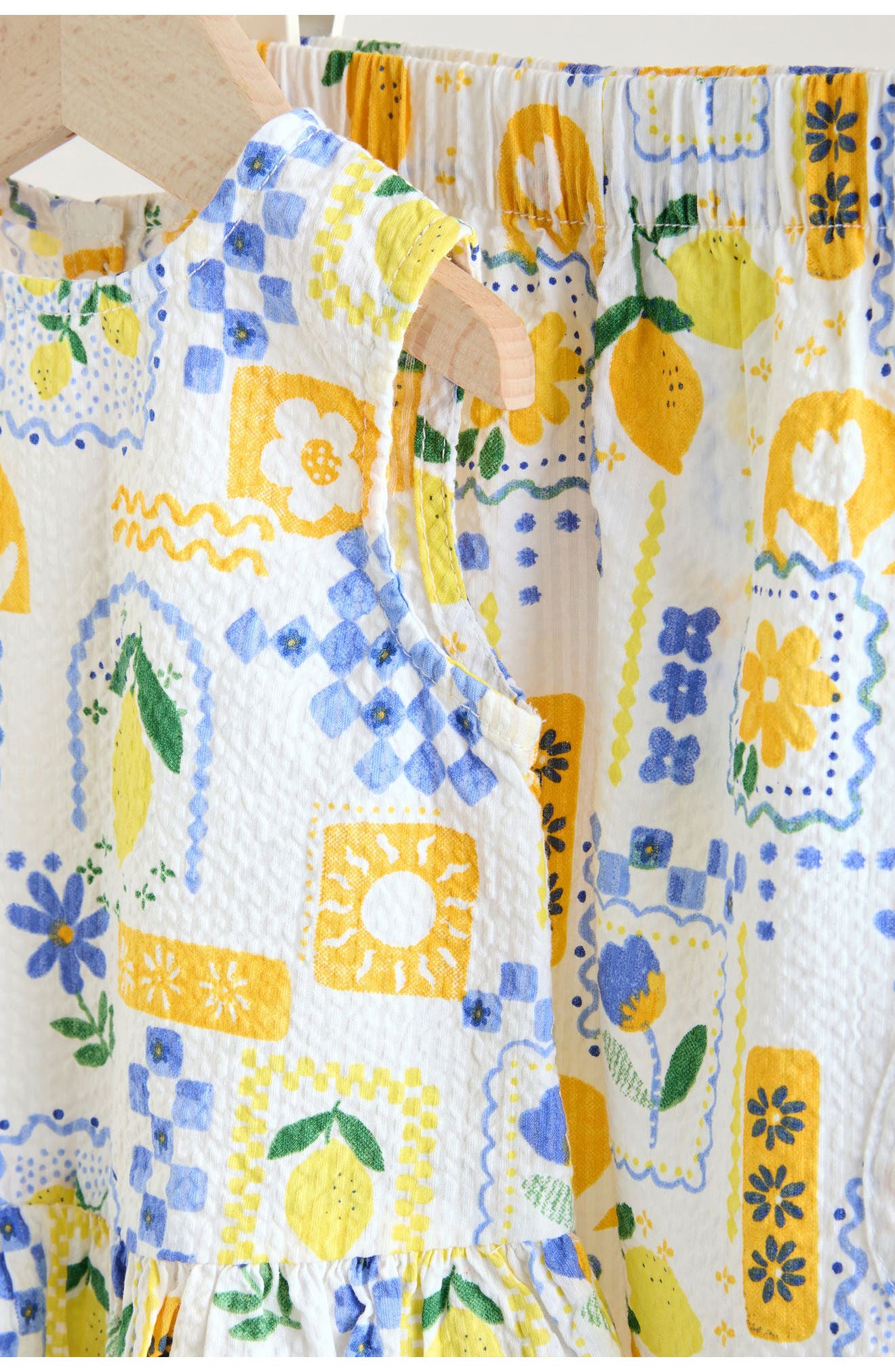 NEXT Kids' Tile Print Sleeveless Top & Pants — фото 6