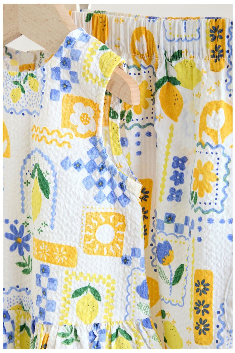 Kids' Tile Print Sleeveless Top & Pants, Alternate, color, YELLOW
