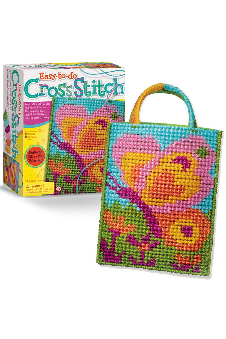 Easy To Do Cross Stitch, DIY Sewing Craft Kit, Kids 8+, Alternate, color, Multicolored