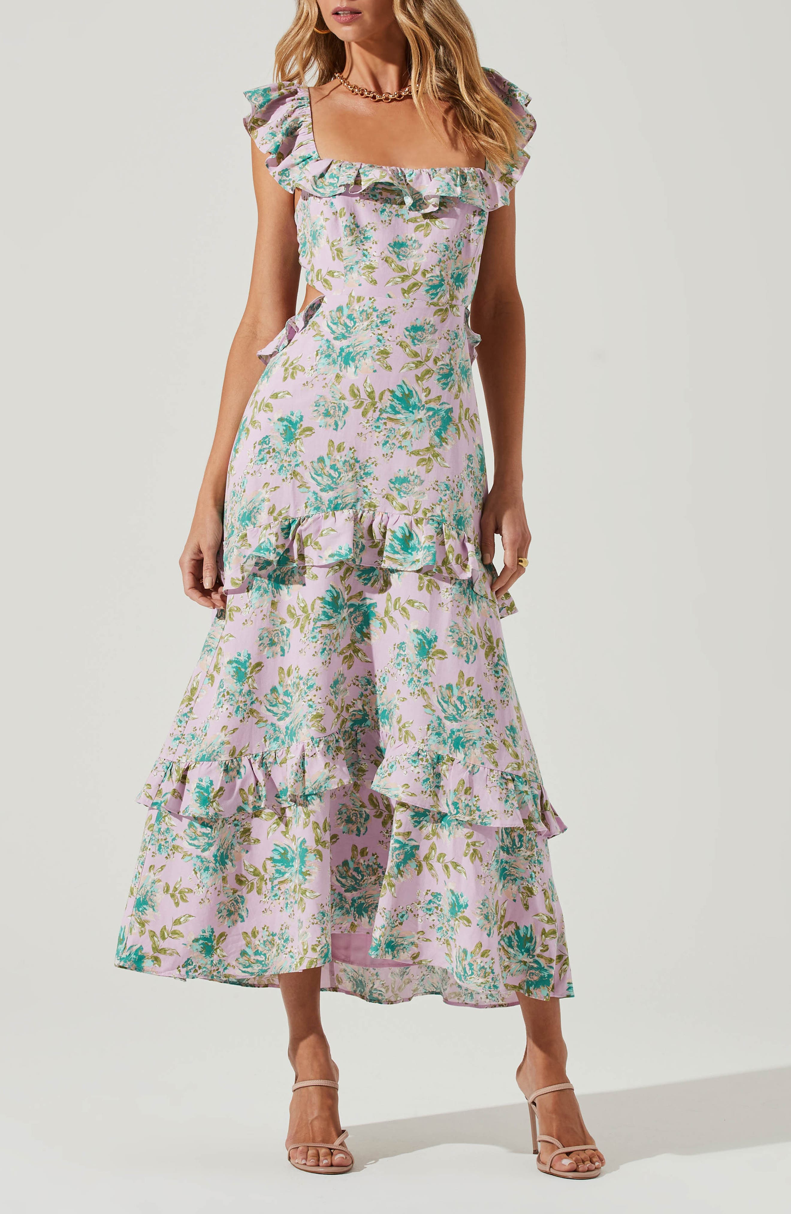 ASTR the Label Lysette Floral Midi Sundress