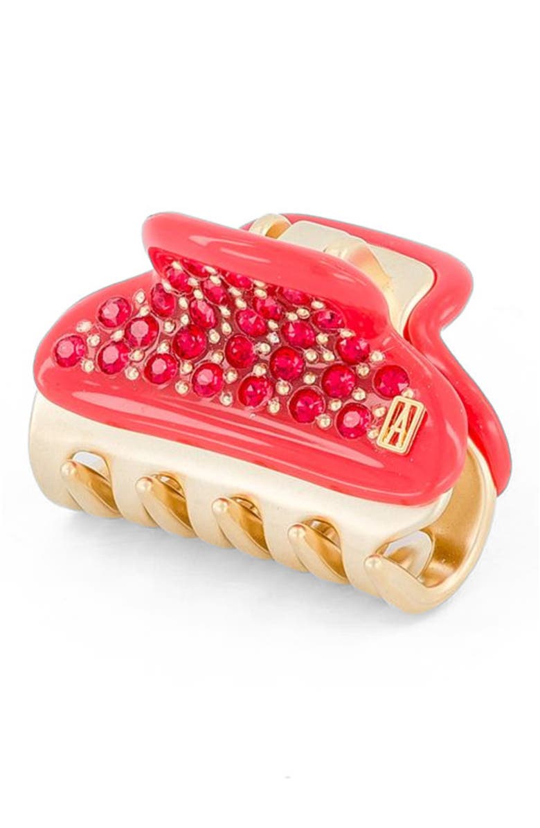 Alexandre de Paris Vendome Small Crystal Hair Claw Clip, Alternate, color, Red