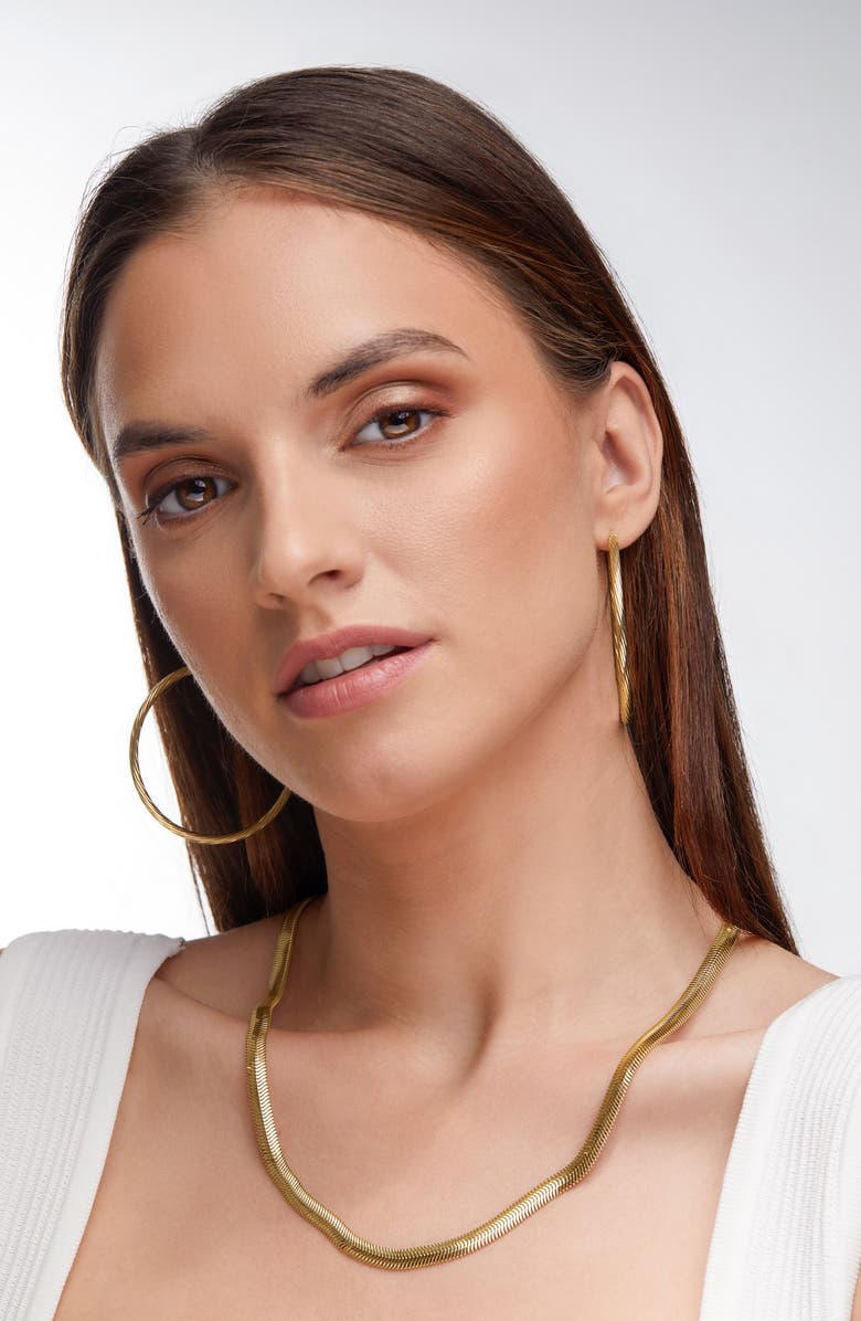 Bony Levy 14K Gold Twisted Hoop Earrings, Alternate, color,