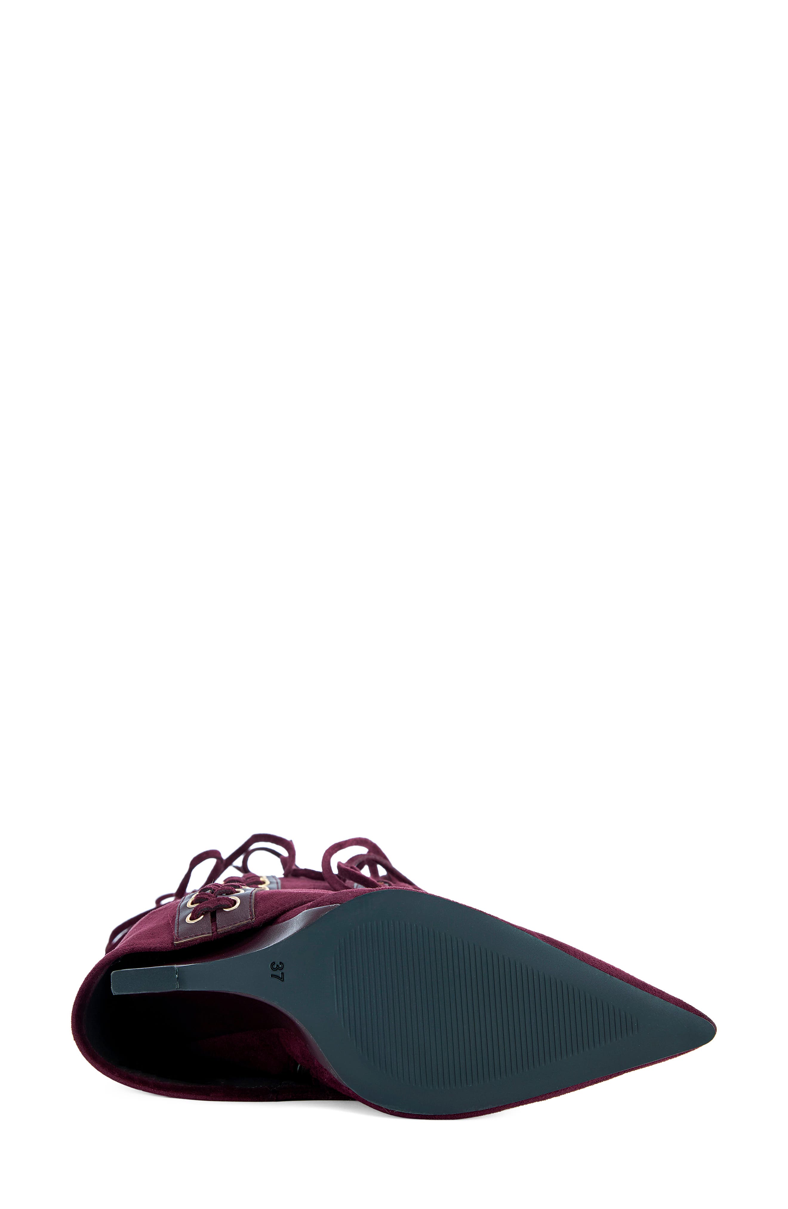 Mantegna Pointed Toe Wedge Boot, Alternate, color, PLUM