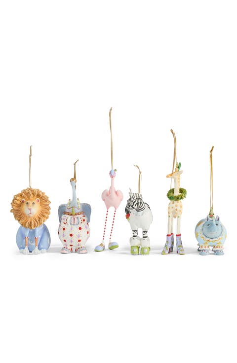 Set of 6 Patience Brewster Jambo Mini Ornaments