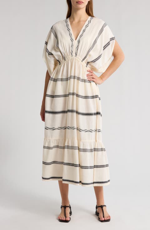 【LEMLEM】frayed ストライプ cotton-blend gauze coverup Women's Lemlem Swimsuit Cover-Ups, Beachwear & Wraps | Nordstrom