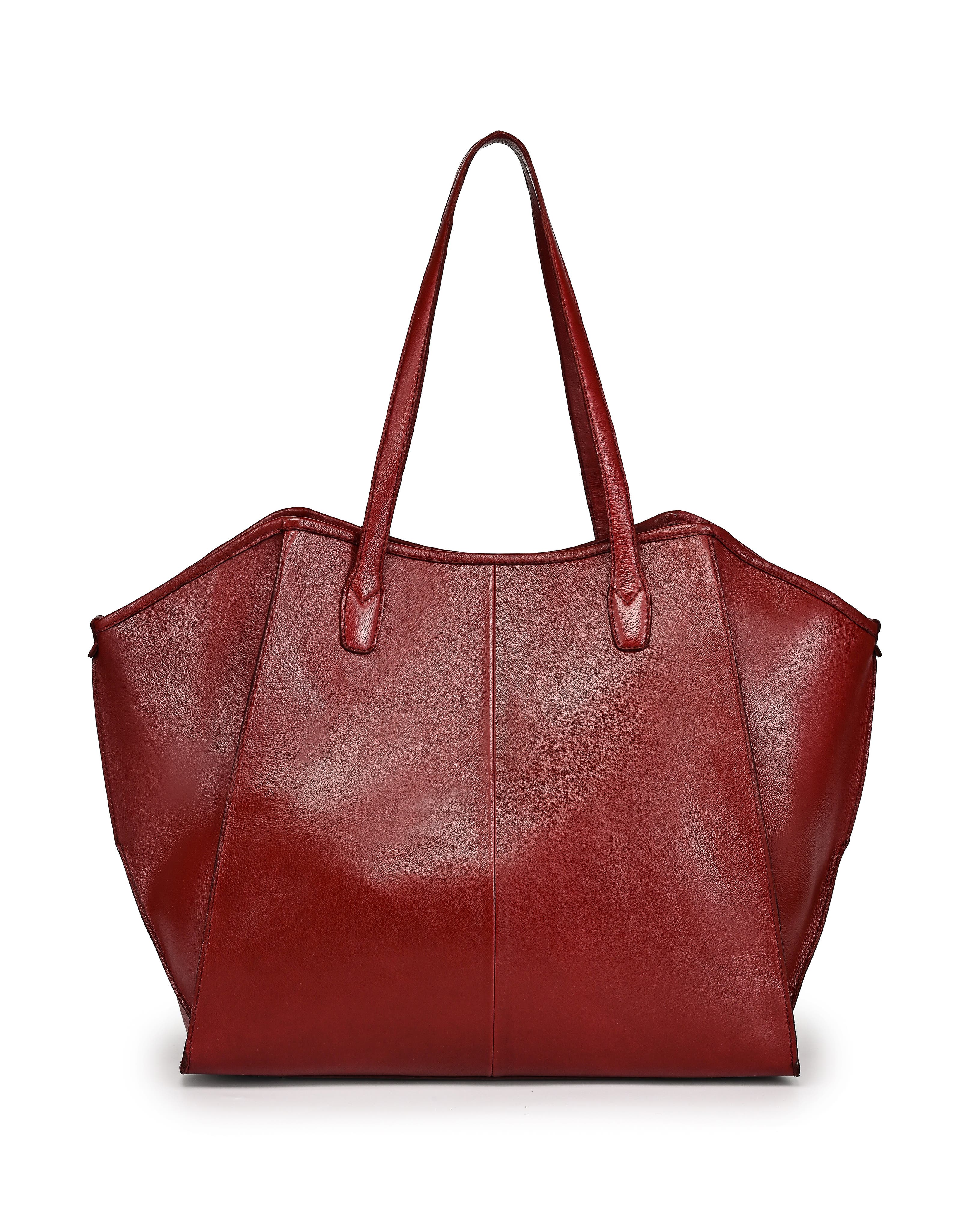Iris Genuine Leather Soft Structured Carryall Tote, Alternate, color, Oxblood