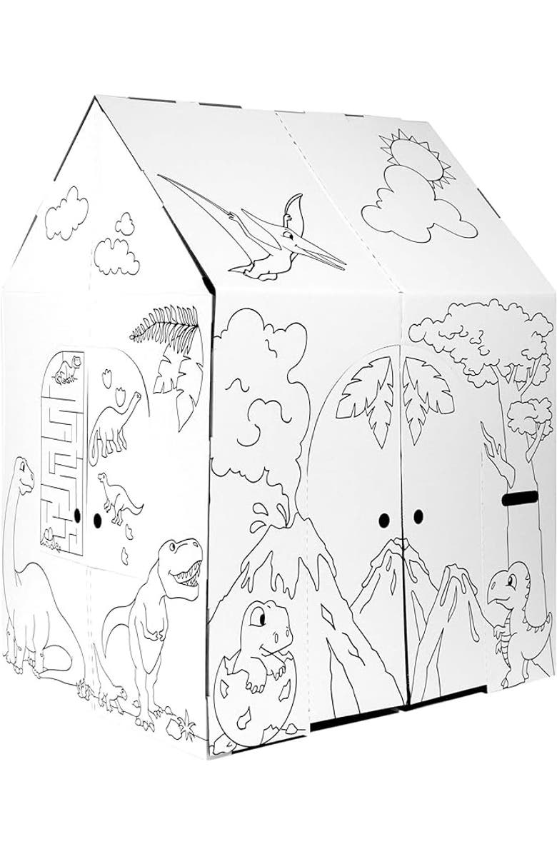 Easy Playhouse Dinosaur House Kids Art & Craft kit, Main, color, Multicolored