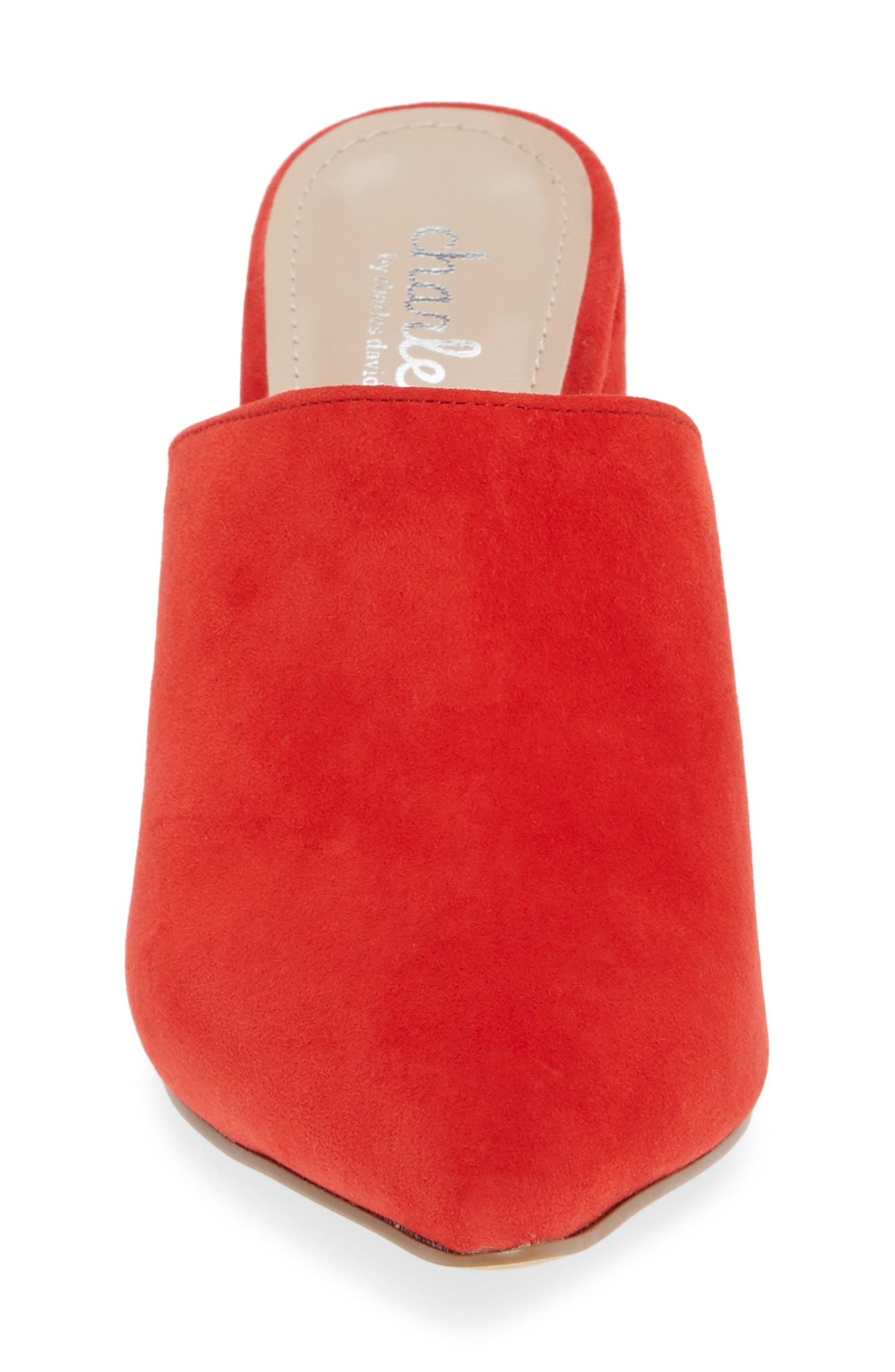 Charles by Charles David Valiant Mule, Alternate, color, Hot Red Suede