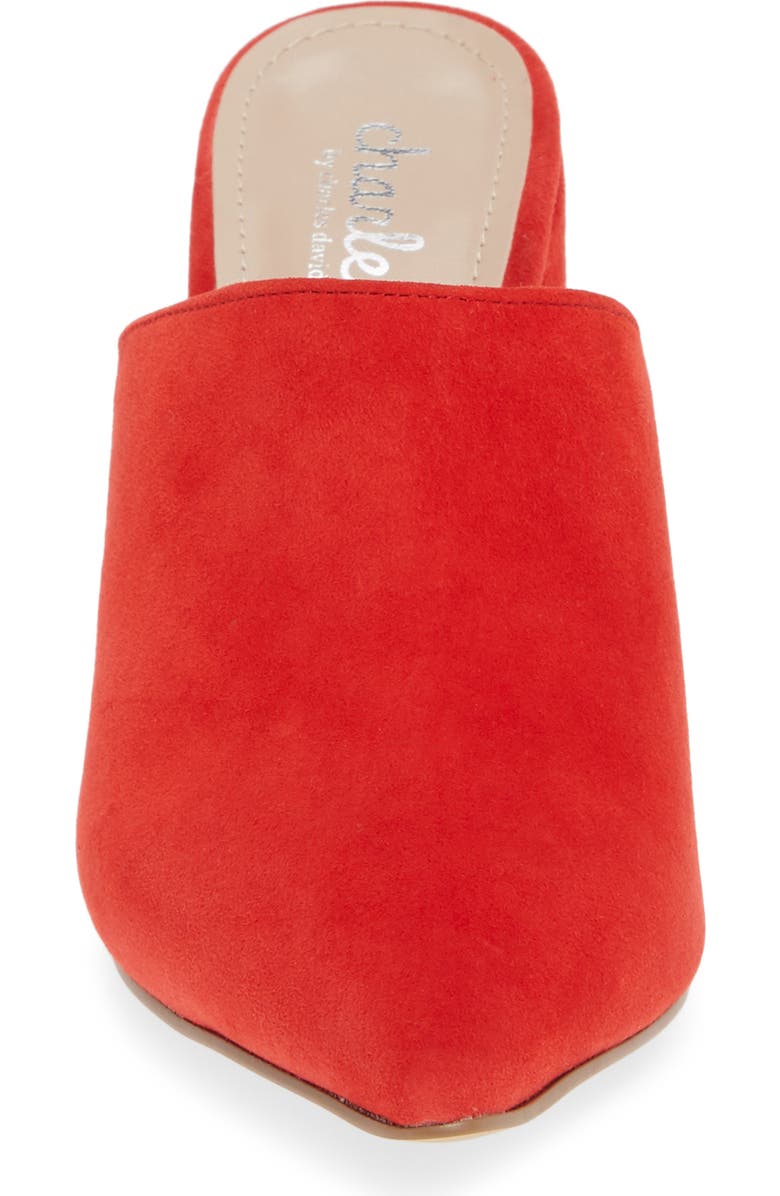 Charles by Charles David Valiant Mule, Alternate, color, Hot Red Suede