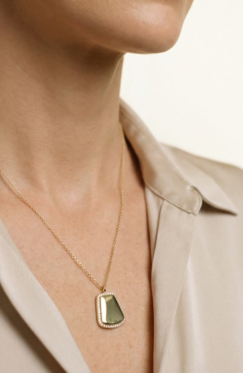 ARGENTO VIVO Tag Pendant Necklace, Alternate, color, Gold