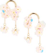 NATASHA Beaded Flower Drop Earrings